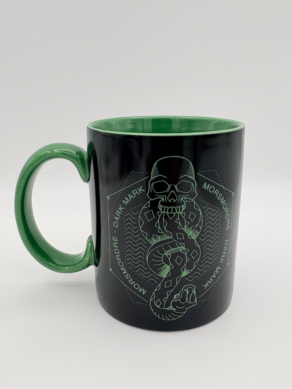 Harry Potter Dark Mark Morsmordre Mug Green Black 14oz Enesco